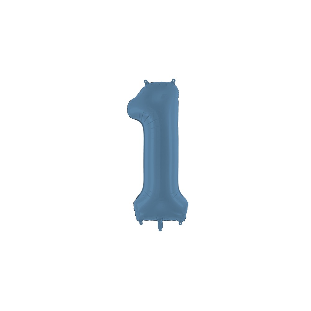 Ballon en aluminium Chiffre '1', 86cm, marine