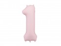 Ballon en aluminium Chiffre '1', 86cm, rose clair