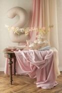 Ballon en aluminium Chiffre '2', 86cm, beige clair