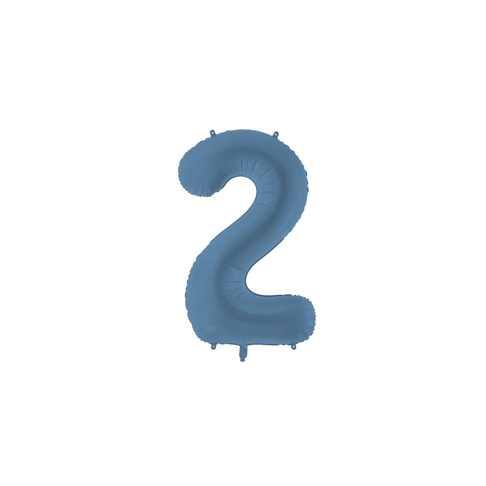 Ballon en aluminium Chiffre '2', 86cm, marine