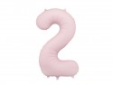 Ballon en aluminium Chiffre '2', 86cm, rose clair