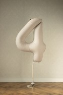 Ballon en aluminium Chiffre '4', 86cm, beige clair