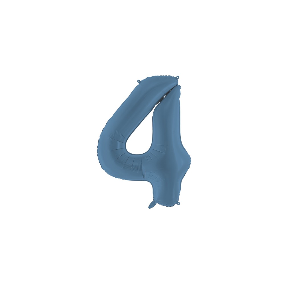Ballon en aluminium Chiffre '4', 86cm, marine