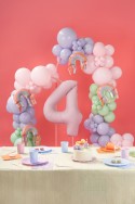 Ballon en aluminium Chiffre '4', 86cm, rose clair