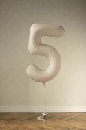Ballon en aluminium Chiffre '5', 86cm, beige clair