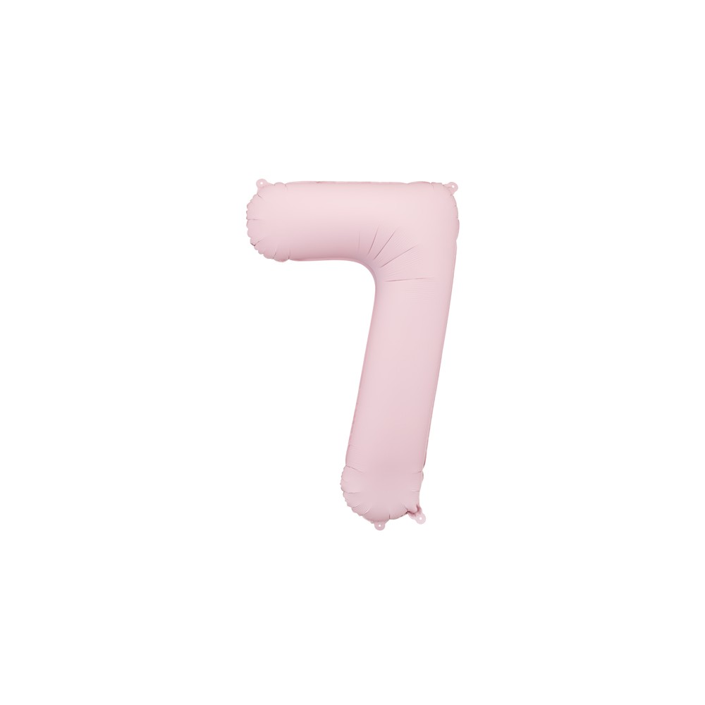 Ballon en aluminium Chiffre '7', 86cm, rose clair