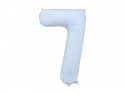 Ballon en aluminium Chiffre '7', 86cm, bleu brumeux