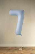 Ballon en aluminium Chiffre '7', 86cm, bleu brumeux