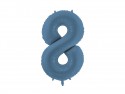 Ballon en aluminium Chiffre '8', 86cm, marine