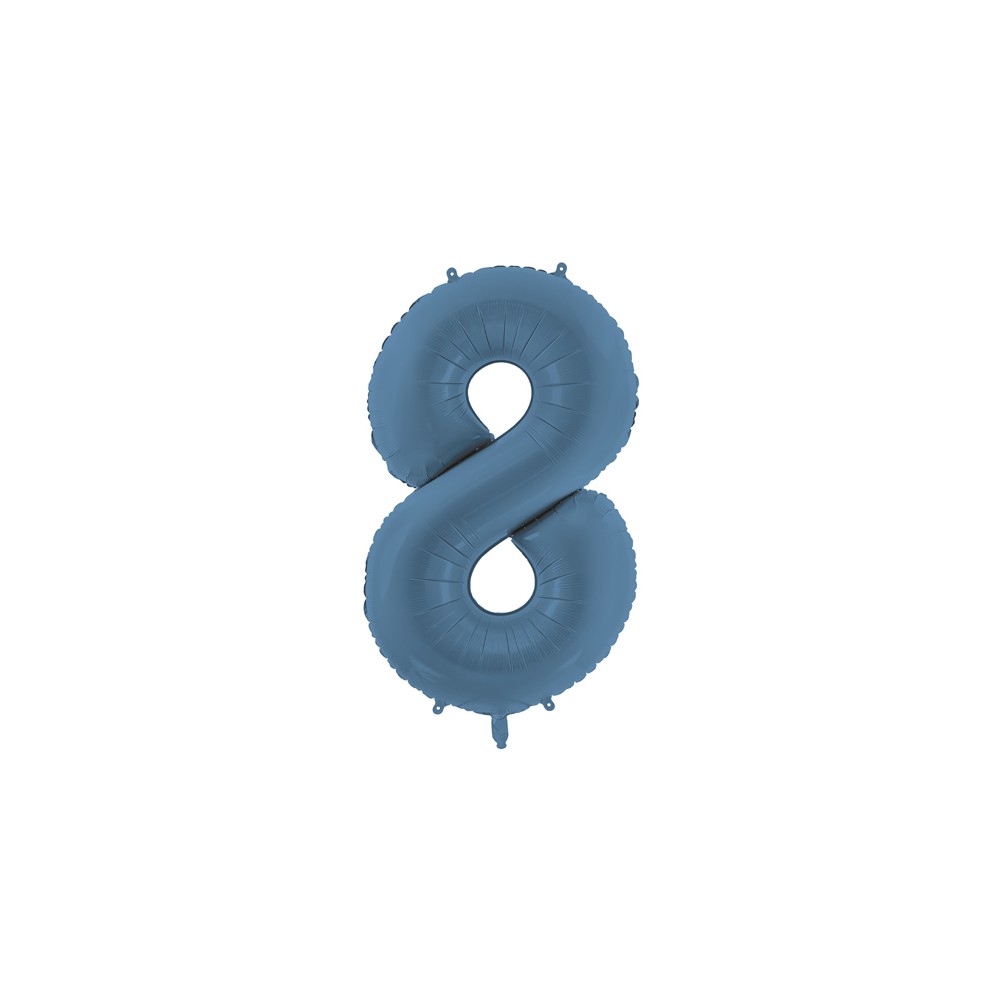 Ballon en aluminium Chiffre '8', 86cm, marine