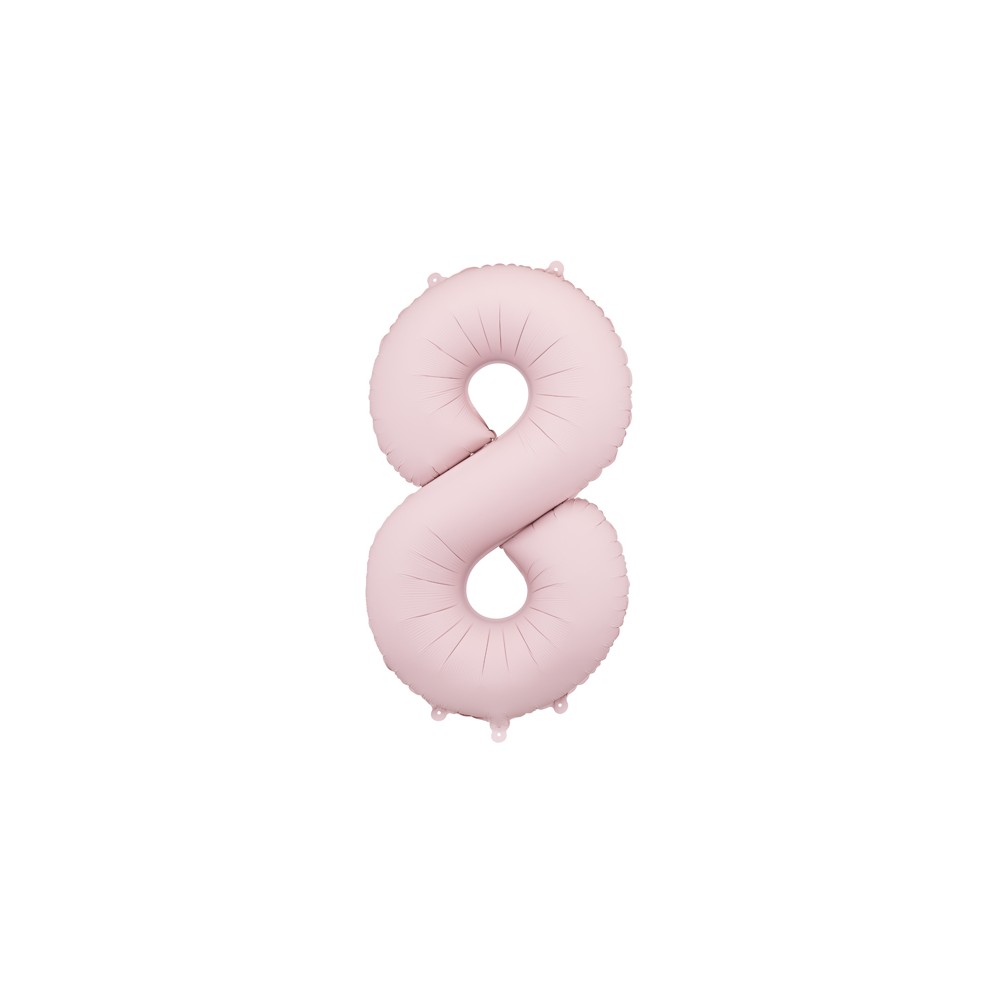 Ballon en aluminium Chiffre '8', 86cm, rose clair