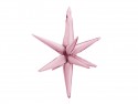 Ballon en aluminium 3D Étoile, 70cm, rose clair