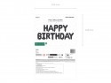 Ballon en aluminium Joyeux Anniversaire, 340x35cm, noir