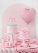 Ballon en aluminium Cœur, 45cm, rose