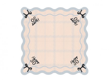 Serviettes Happy 30, 33x33...