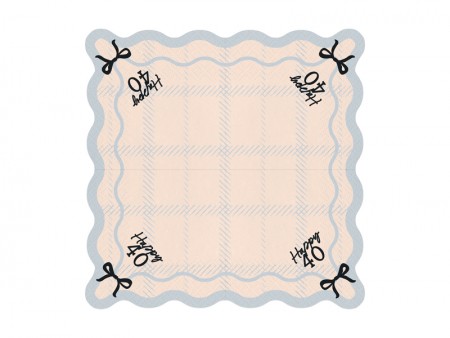 Serviettes Happy 40, 33x33...