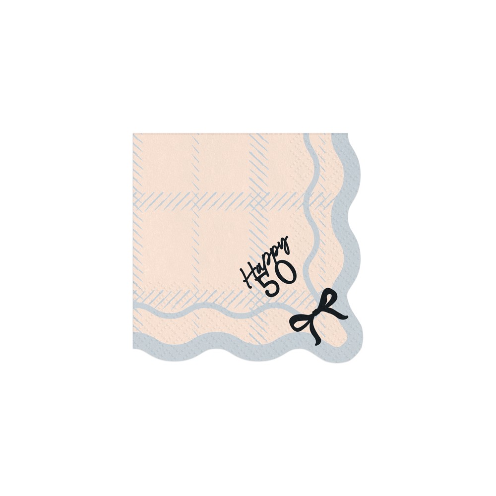 Serviettes Happy 50, 33x33 cm, mix