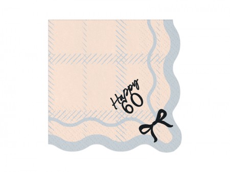 Serviettes Happy 60, 33x33...