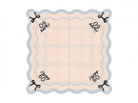 Serviettes Happy 60, 33x33...
