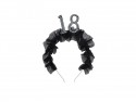 Bandeau '18' avec volant et perles