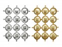 Décor en ballon en aluminium, double face Cercles, or-argent, 78x107 cm