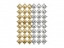 Décor en ballon en aluminium, double face Cercles, or-argent, 78x107 cm
