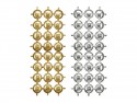 Décor en ballon en aluminium, double face Cercles, or-argent, 78x107 cm