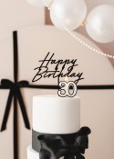 Bougie d'anniversaire numéro 30, 5,5 cm, noir et blanc