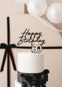 Bougie d'anniversaire numéro 60, 5,5 cm, noir et blanc
