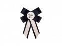 Rosette pour 60e anniversaire, crème-noir, 11x17 cm