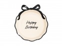 Assiettes en papier Joyeux Anniversaire avec nœud, mix, 24 cm