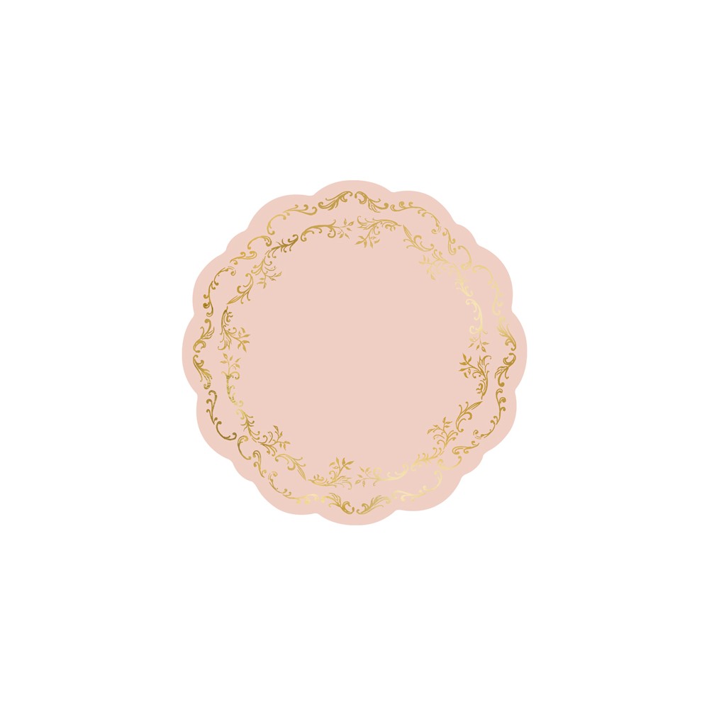 Dessous de plat Ornement, rose poussiéreux, diamètre 35,5 cm