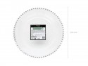 Assiette de présentation avec perles, transparente, diamètre env. 32 cm