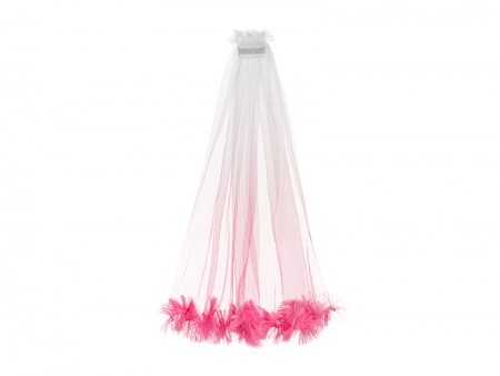 Voile à franges, rose, 69cm