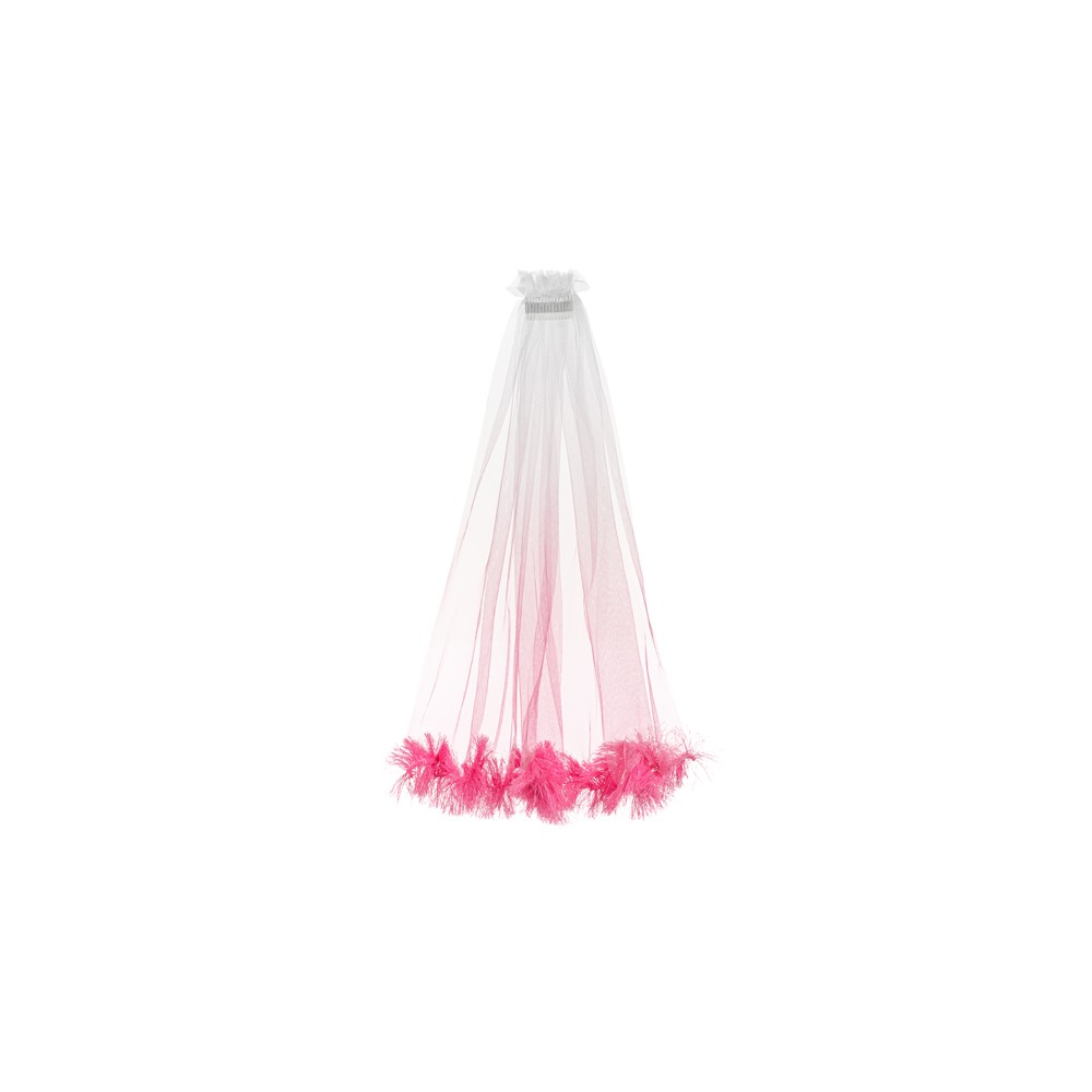 Voile à franges, rose, 69cm