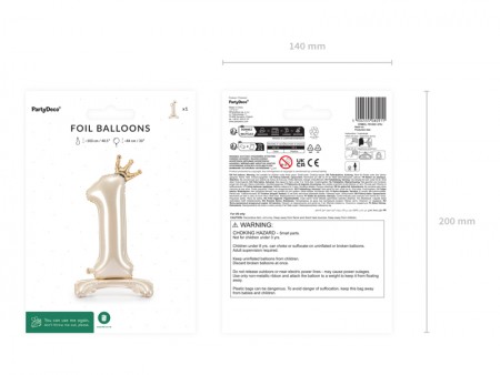 Ballon en aluminium debout...