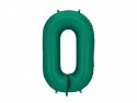 Ballon en aluminium Chiffre ''0'', 86cm, Vert bouteille