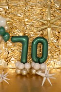 Ballon en aluminium Chiffre ''0'', 86cm, Vert bouteille