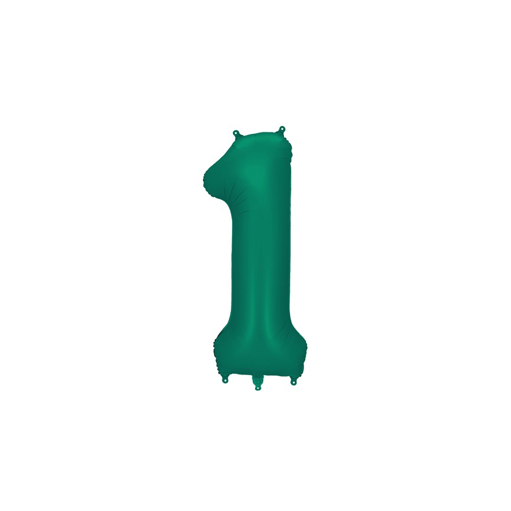 Ballon en aluminium Chiffre ''1'', 86cm, Vert bouteille