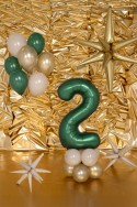 Ballon en aluminium Chiffre ''2'', 86cm, Vert bouteille