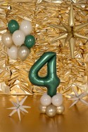 Ballon en aluminium Chiffre ''4'', 86cm, Vert bouteille