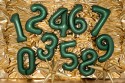 Ballon en aluminium Chiffre ''4'', 86cm, Vert bouteille