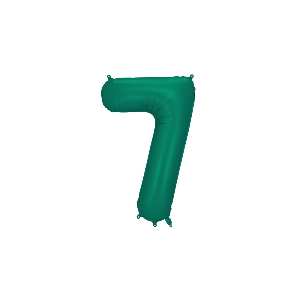 Ballon en aluminium Chiffre ''7'', 86cm, Vert bouteille