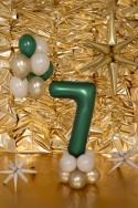Ballon en aluminium Chiffre ''7'', 86cm, Vert bouteille