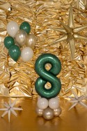Ballon en aluminium Chiffre ''8'', 86cm, Vert bouteille
