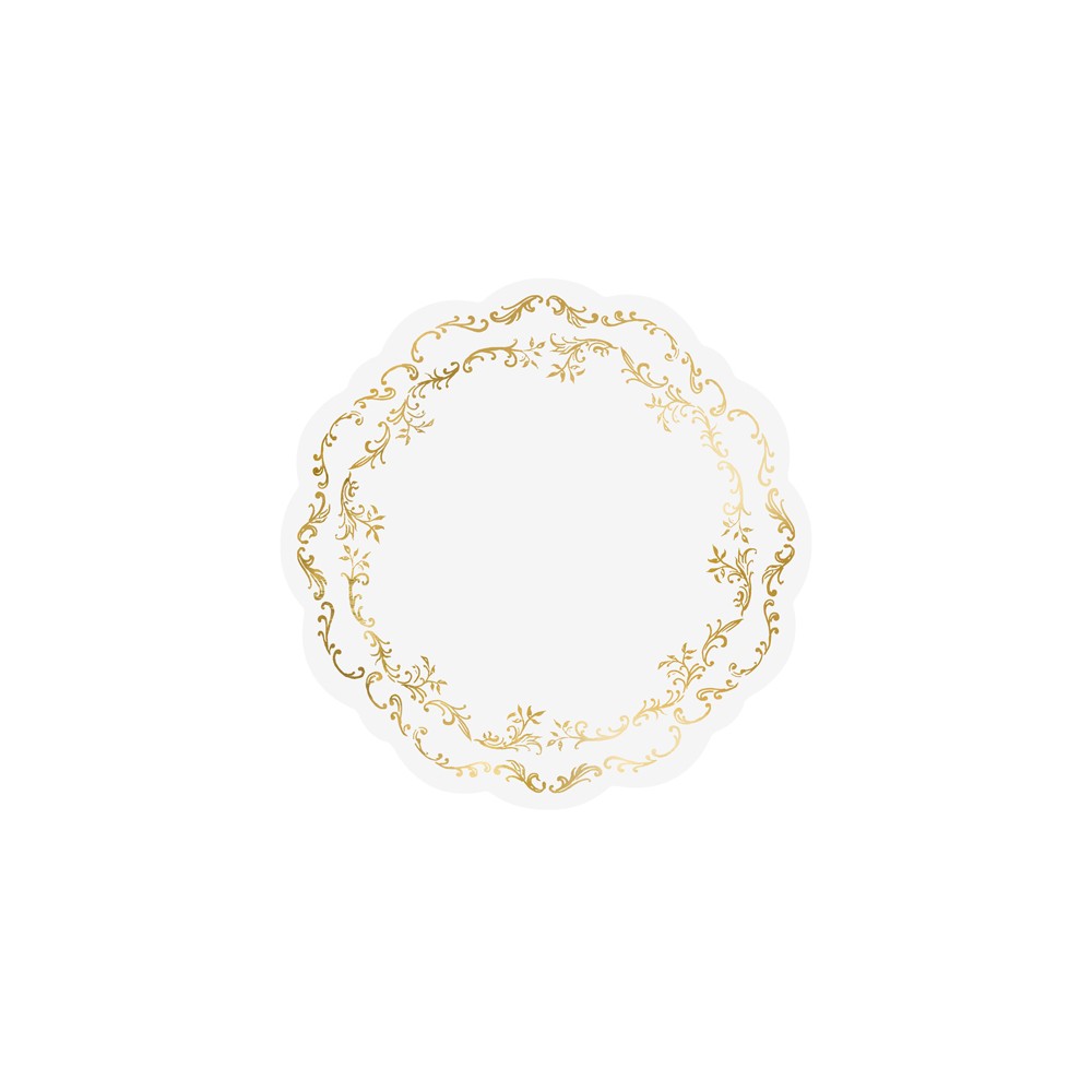 Sets de table avec Ornement doré, blanc, Ø 35,5 cm