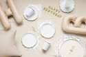 Sets de table avec Ornement doré, blanc, Ø 35,5 cm