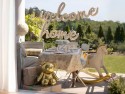 Ballon en aluminium Welcome Home, 335x71 cm, cappuccino