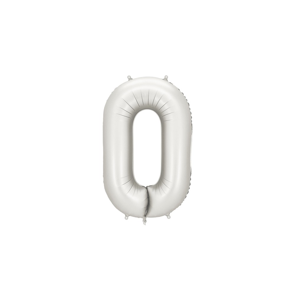 Ballon en aluminium Chiffre ''0'', 86cm, argent