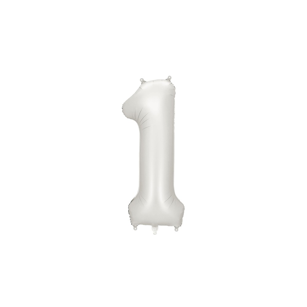 Ballon en aluminium Chiffre ''1'', 86cm, argent